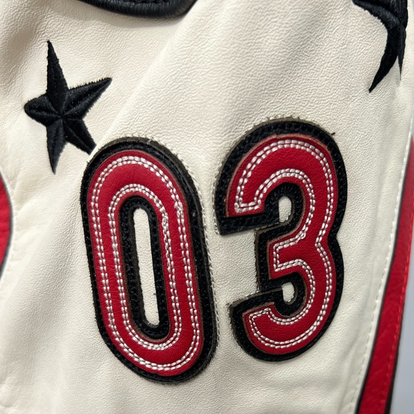 Harley-Davidson Black, Red, and White Leather Jacket - Picture 5 of 16